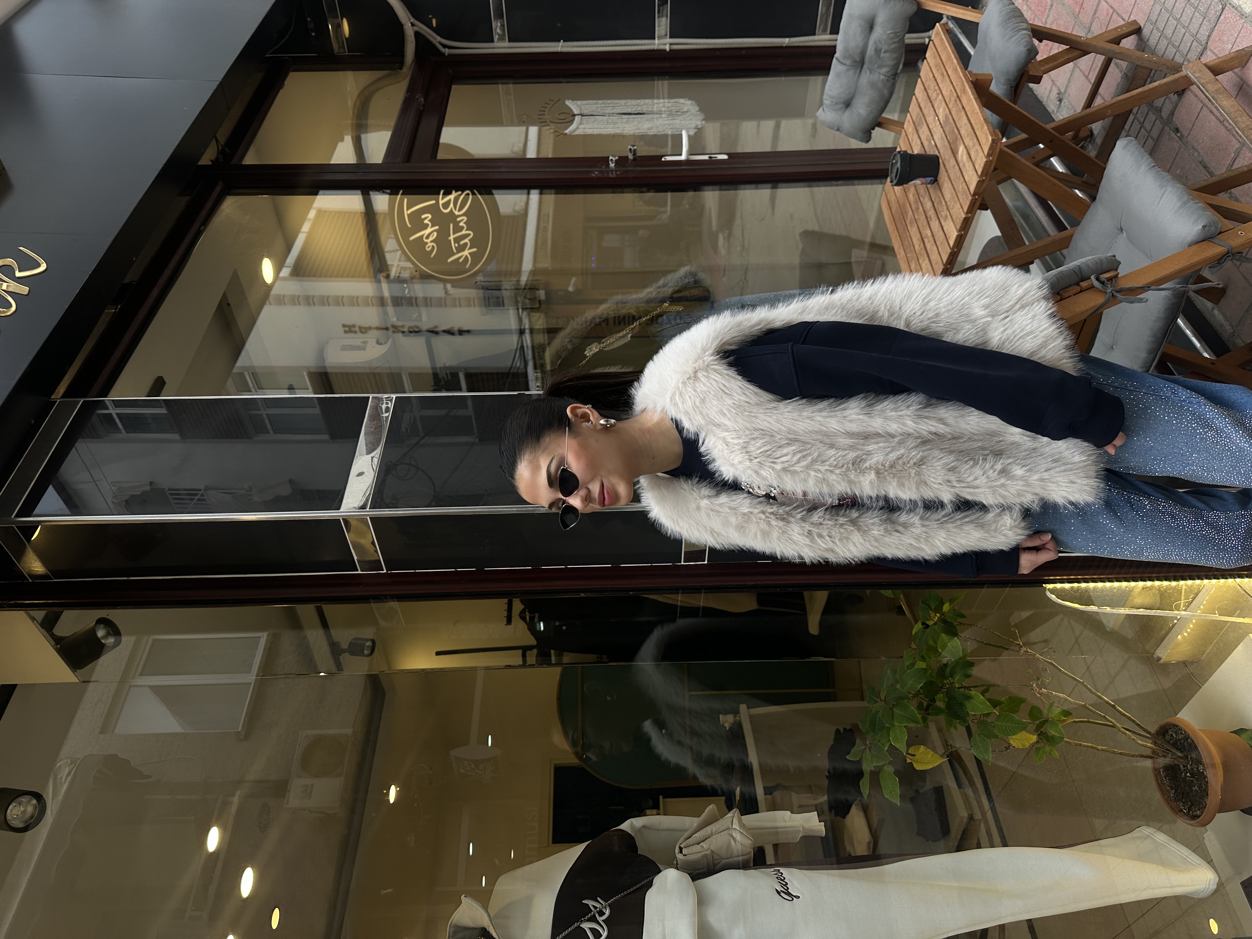 Suni Astarlı Taş Kürk Yelek