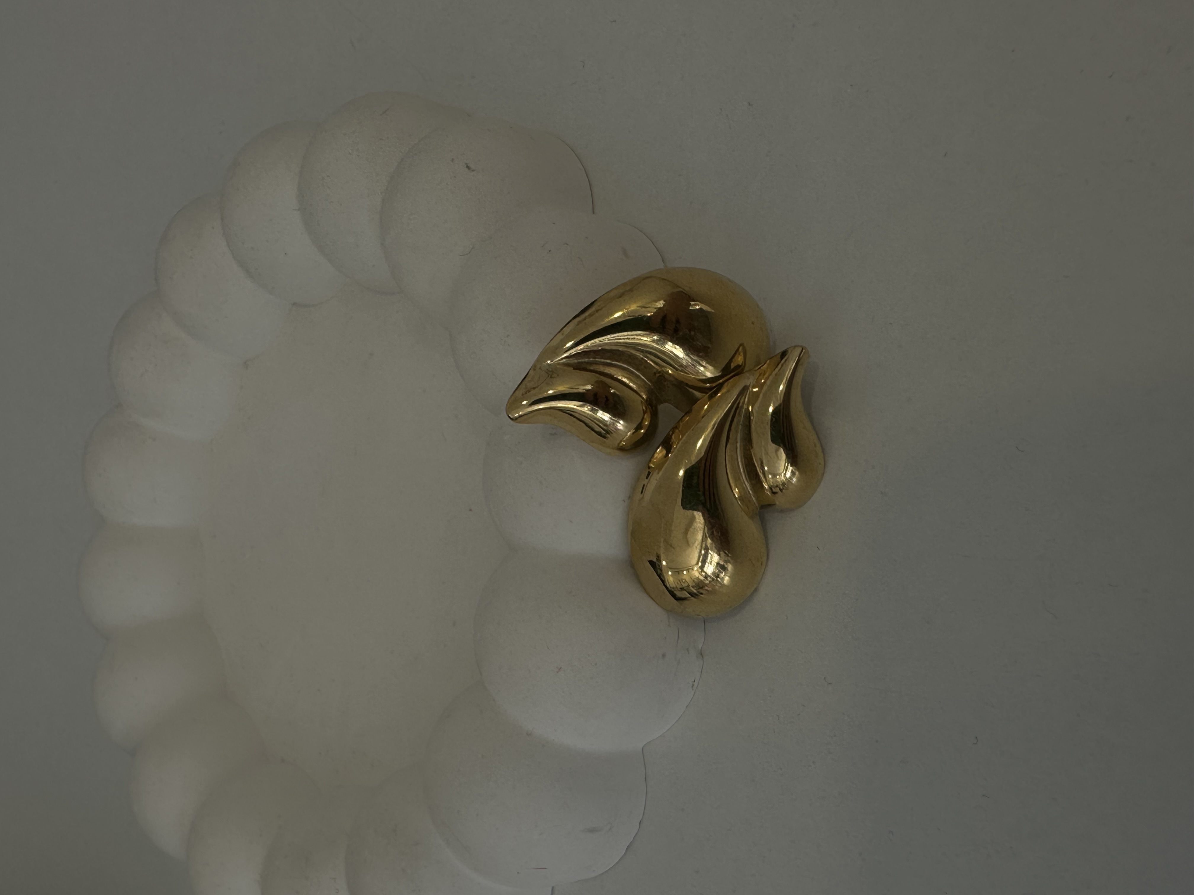 Çelik Damla Model Gold Küpe
