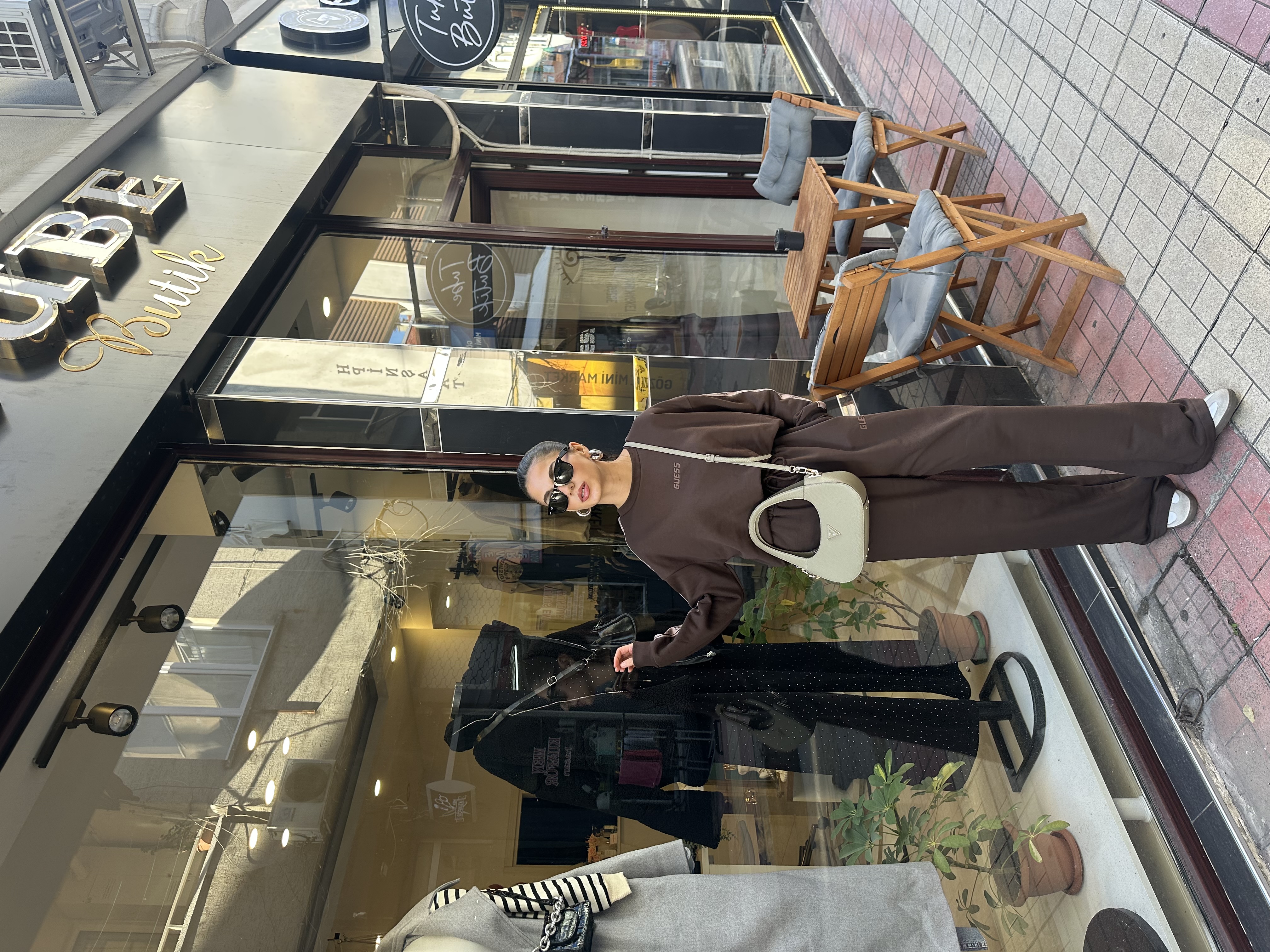 Premium Yan Logo Şeritli Marka Model Acı Kahve Takım