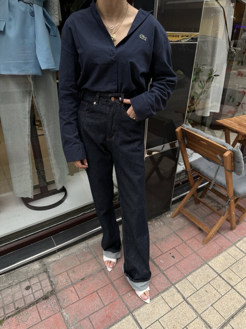 Premium Koyu Mavi Straight Fit Jean