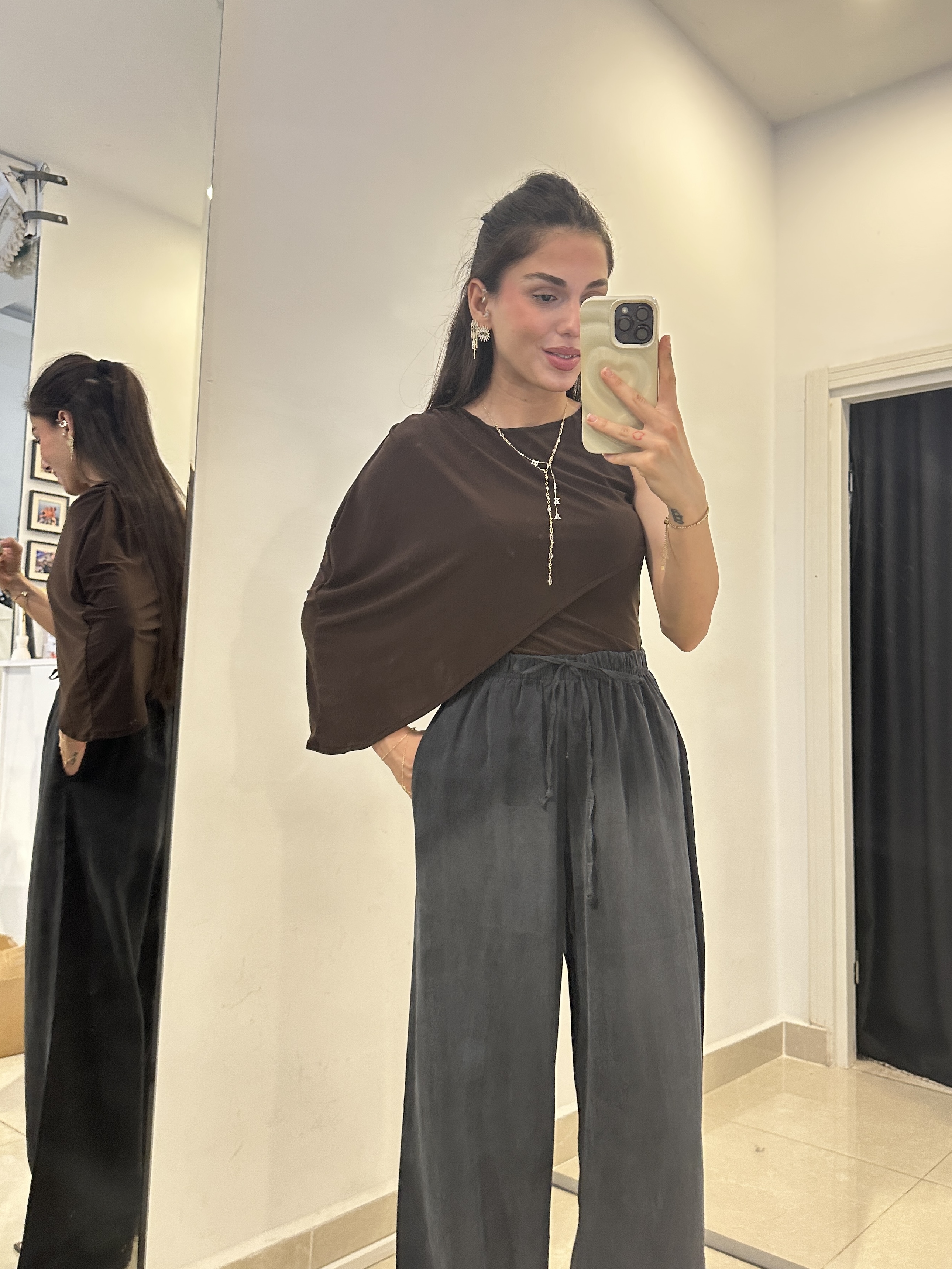M. Dutti Etiketli Yarasa Kol Acı Kahve Bluz