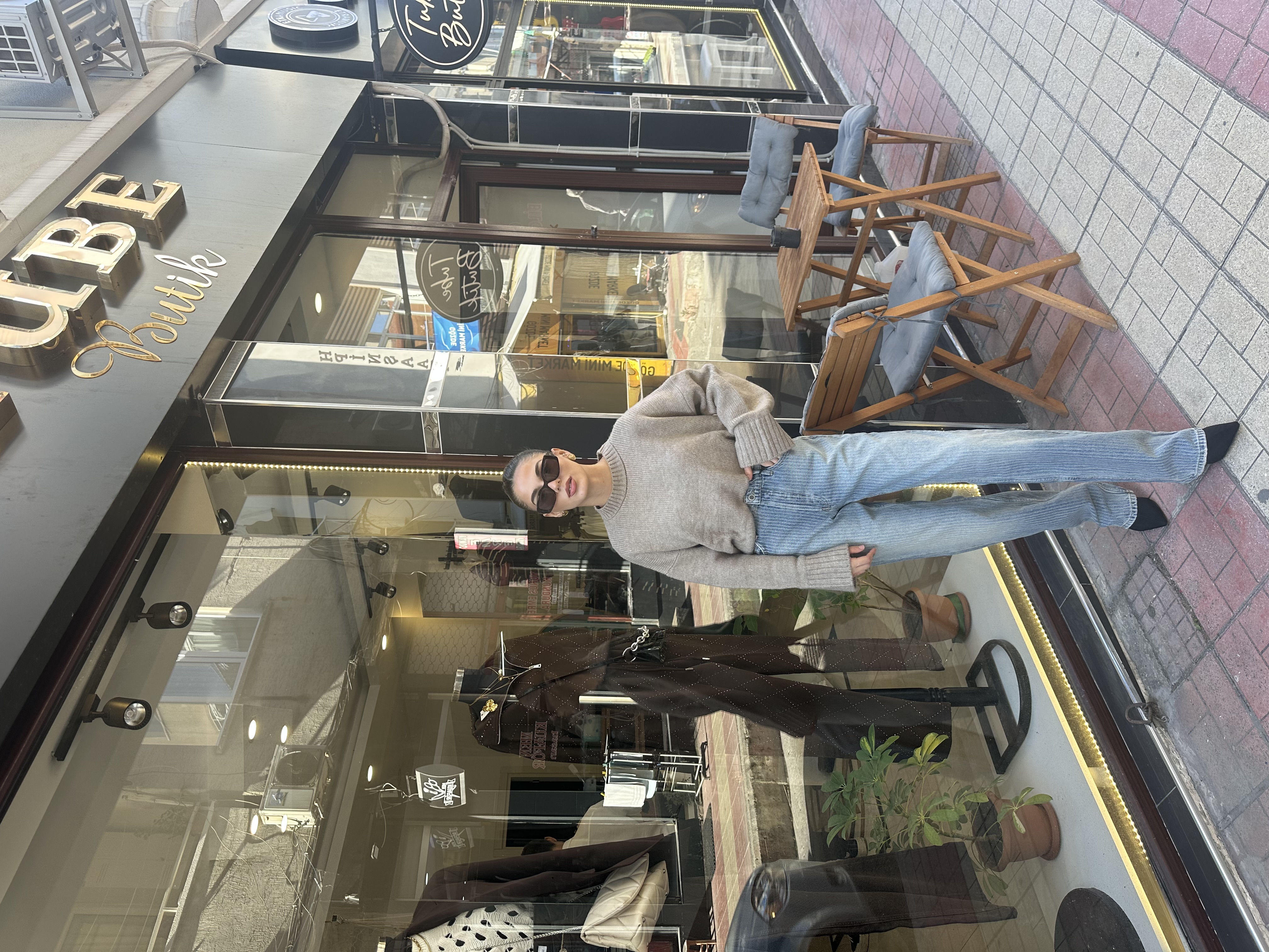 Premium Zr Marka Çizgili Straight Fit Jean