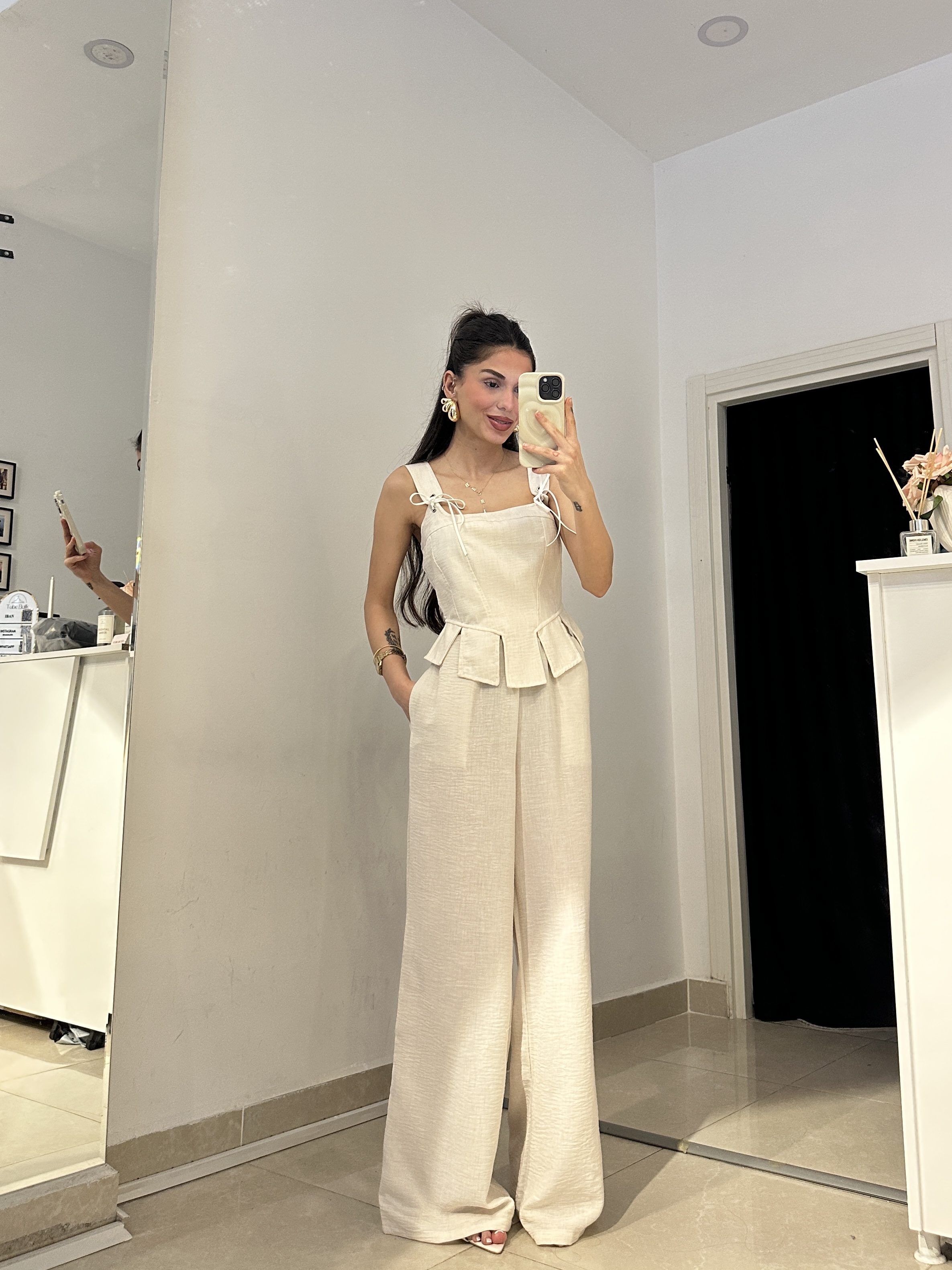 Taş Fırfırlı Korse İpli Büstiyer Pantolon Takım
