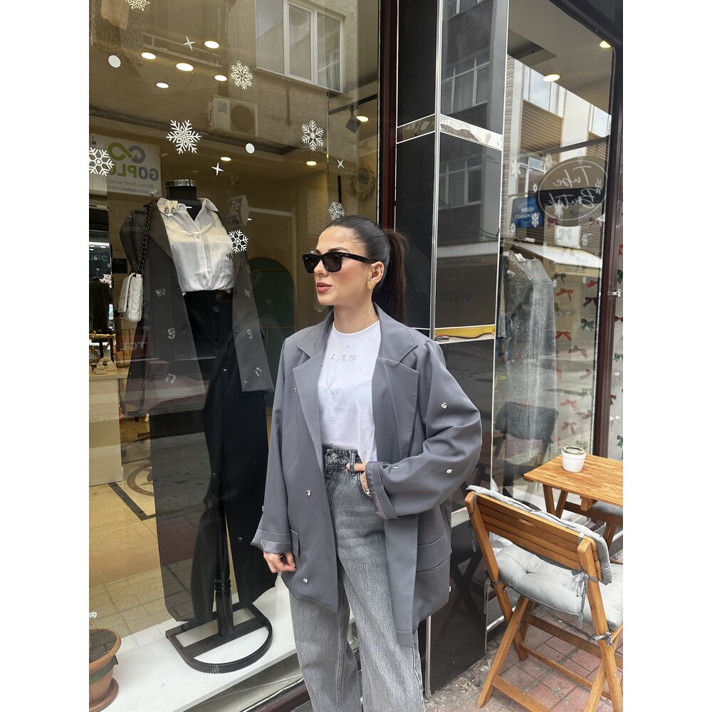 Miu Miu Kalp Zımbalı Astarlı Blazer Ceket