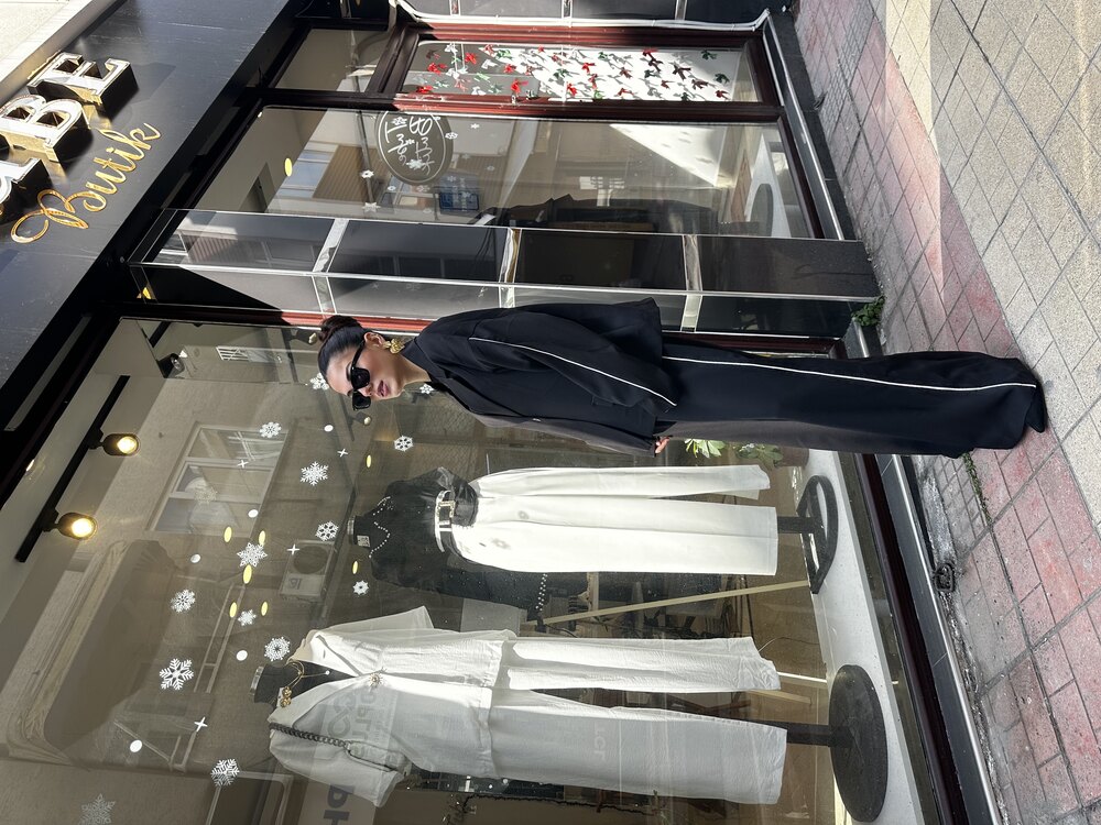 Premium Yan Şeritli Blazer Takım