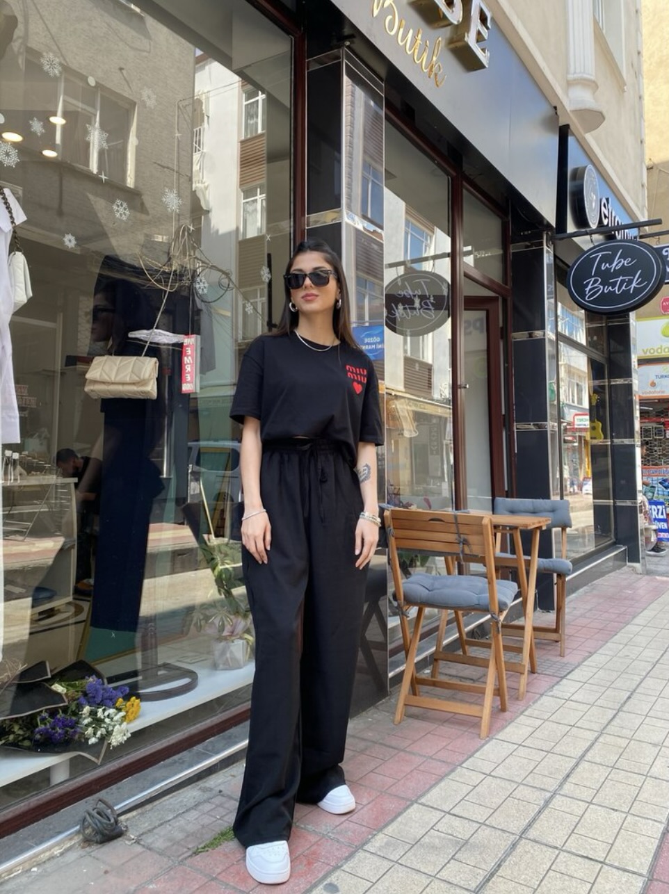 Wide Leg Keten Pantolon