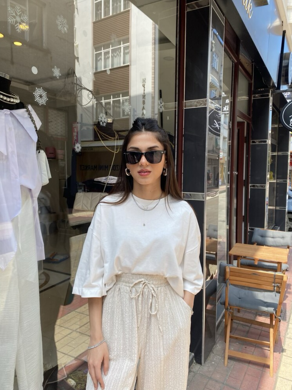 Premium Dik Yaka Oversize T-shirt
