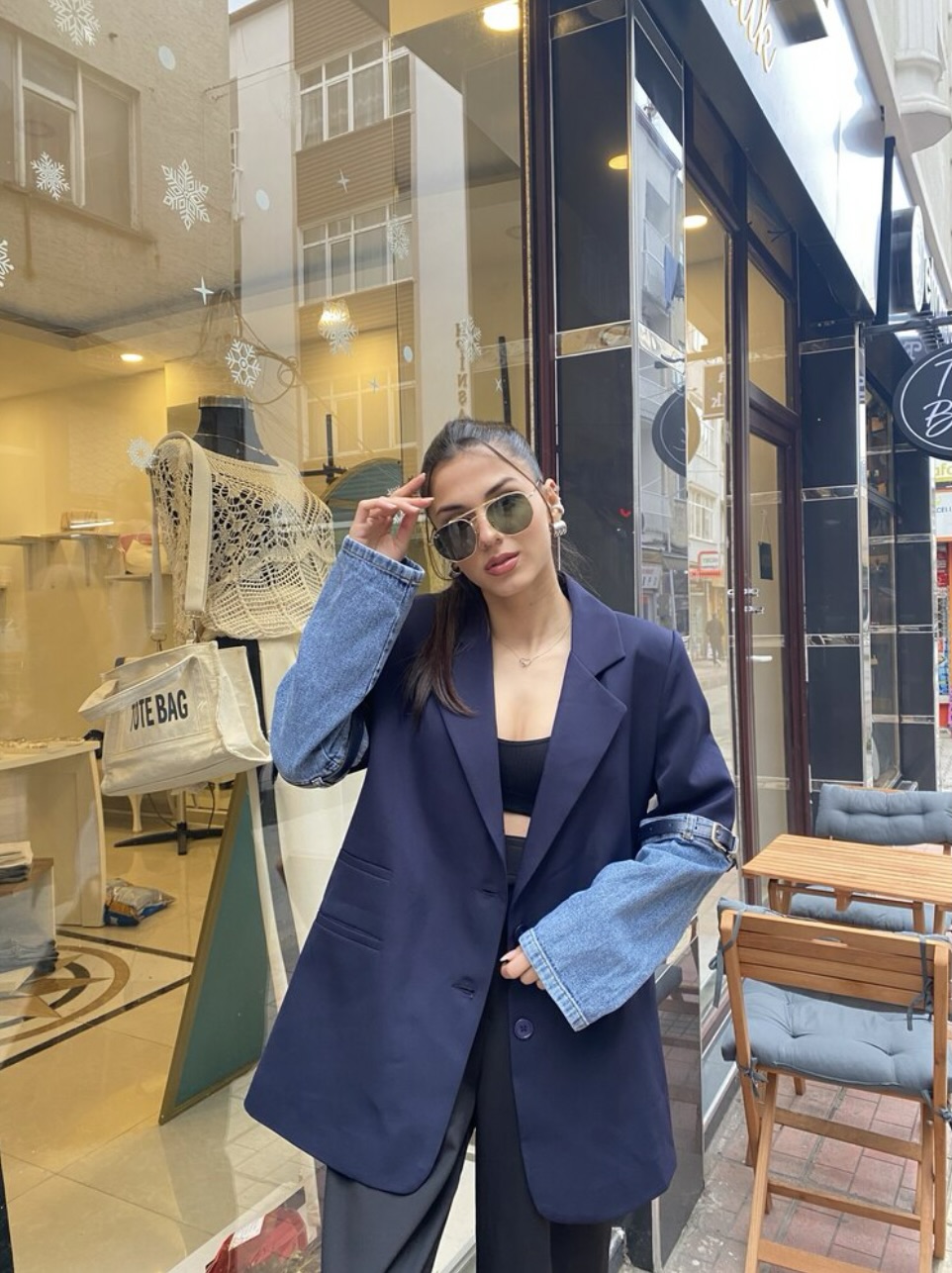 Marka Model Tasarım Lacivert Blazer Ceket