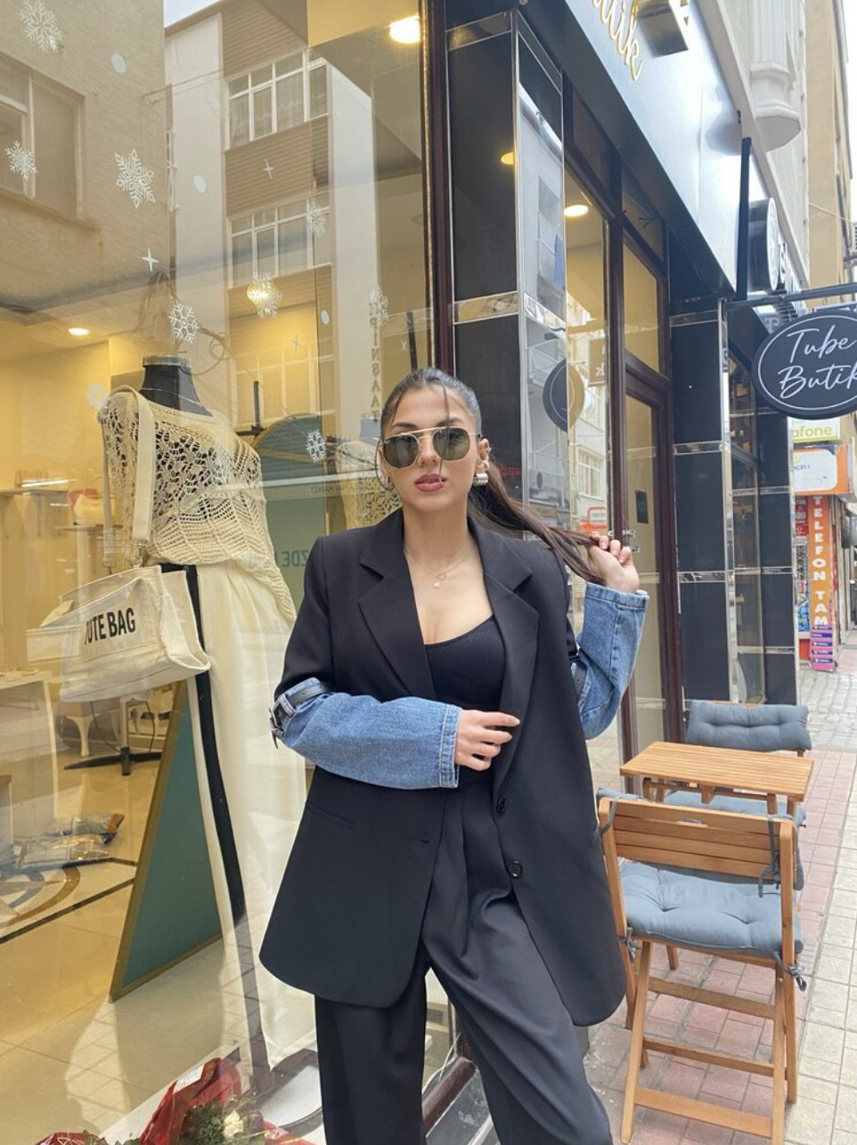 Marka Model Tasarım Siyah Blazer Ceket