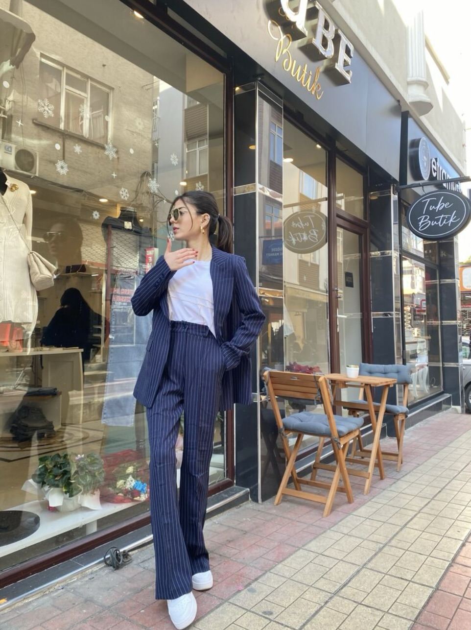 Premium Çizgili İspanyol Pantolon