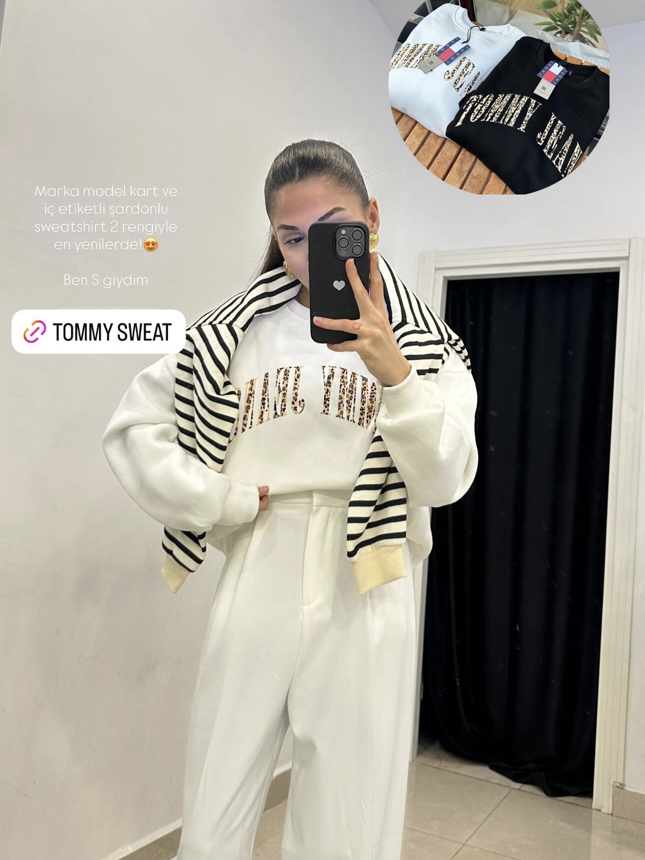 Marka Model Şardonlu Yazılı Oversize Sweatshirt 